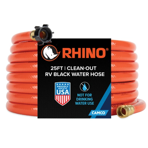 RHINOFLEX 25' Orange Hose Gray/Black
