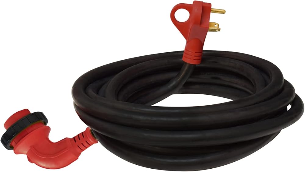 30A 90° LED Detachable Power Cord
